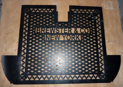 Stamped out rubber mat